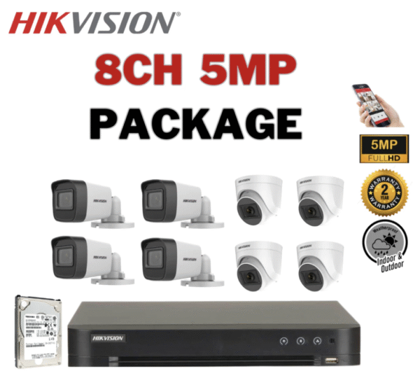 HIKvision 8CH 5MP Package